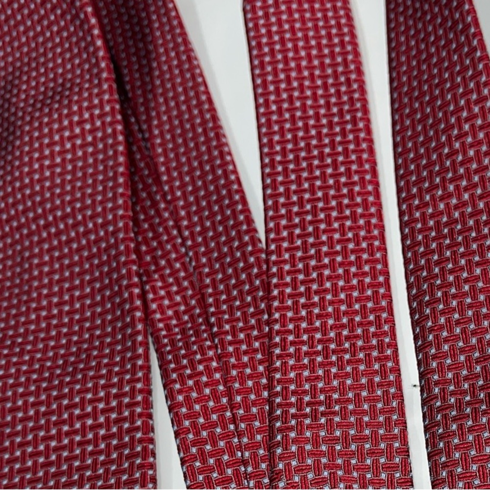Brooks Brothers Red Blue Design Silk Neck Tie Made in USA Woven in Italy 58” Men - Picture 14 of 15